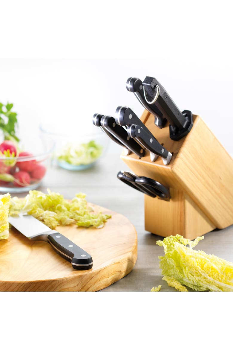 SABRE 9-Piece Knife Block, Alternate, color, Black