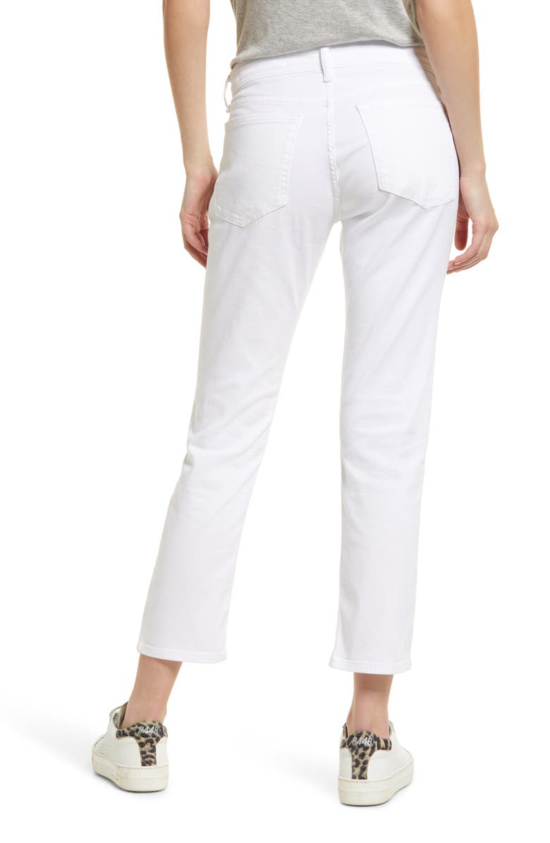 rag & bone Dre Low Rise Slim Boyfriend Jeans, Alternate, color, White