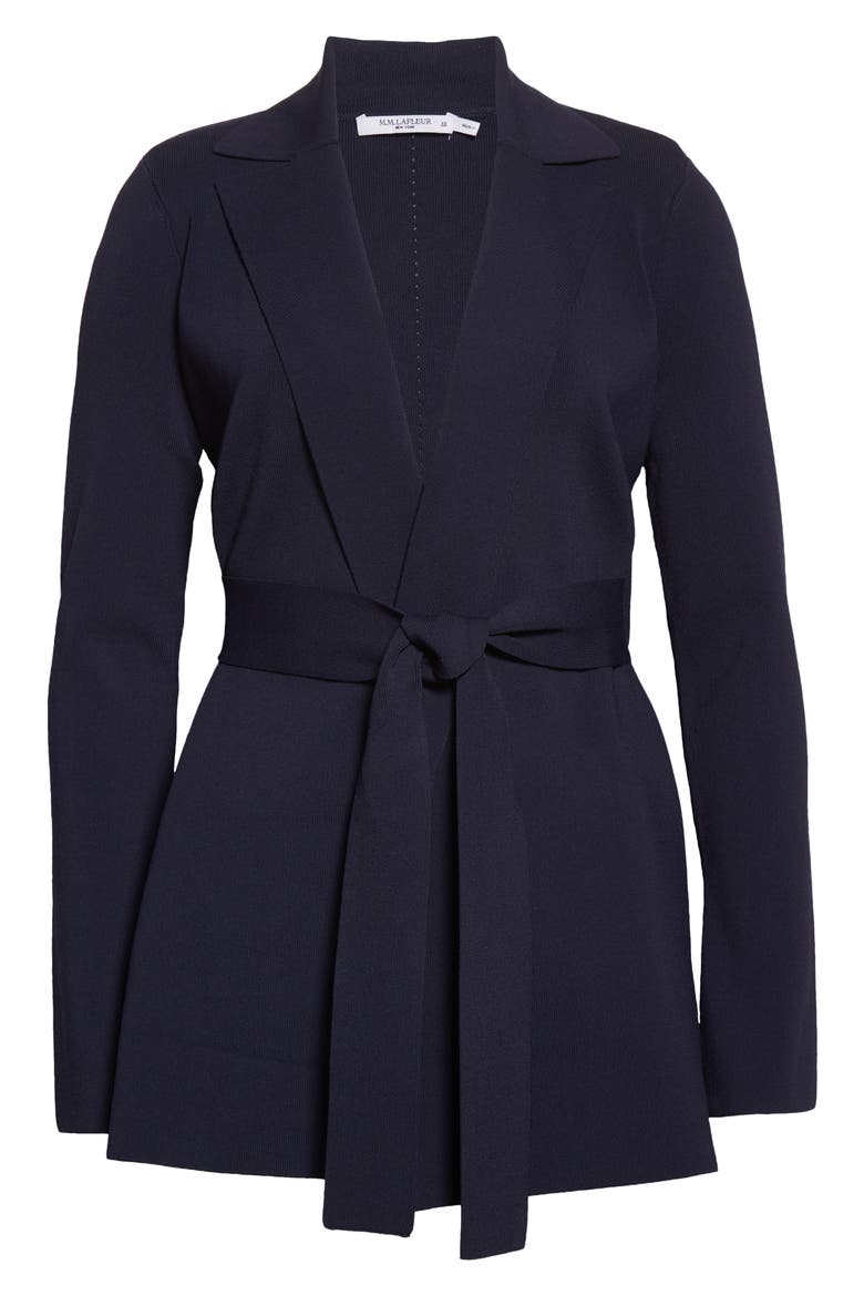 The Merritt Belted Cardigan, Alternate, color, NAVY