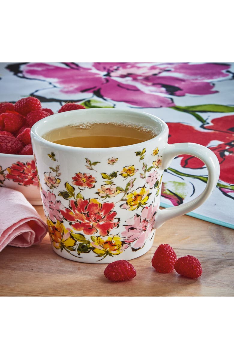 tag In Bloom Mug Multi Earthenware Spring, Alternate, color, White