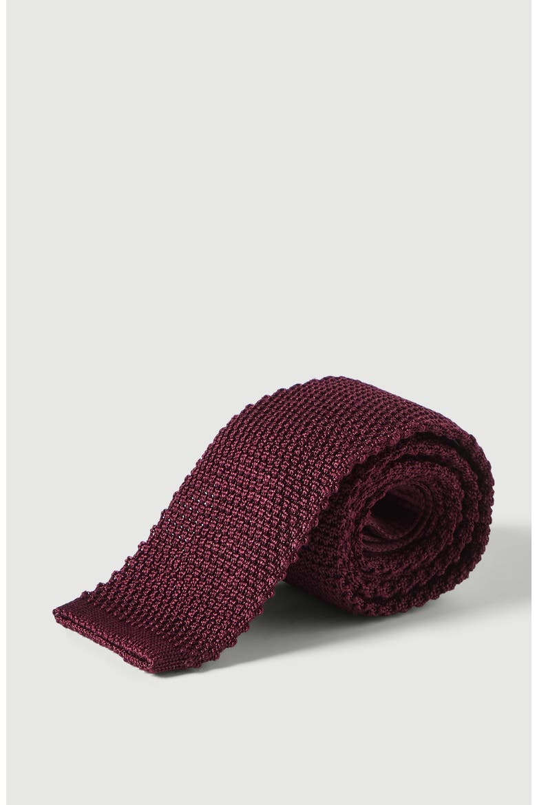 Silk knit tie, Alternate, color, Amaranth Red