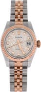 Pre-Owned Rolex Oyster Perpetual Datejust Automatic Watch Stainless Steel and Rose Gold with Diamond Markers 26