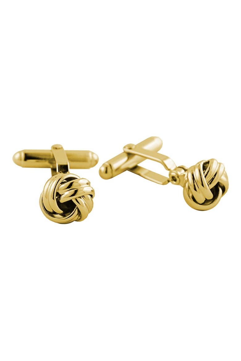 Knot Cuff Links, Main, color, GOLD