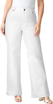 Roaman's Plus Size 24/7 Stretch Wide Leg Jean