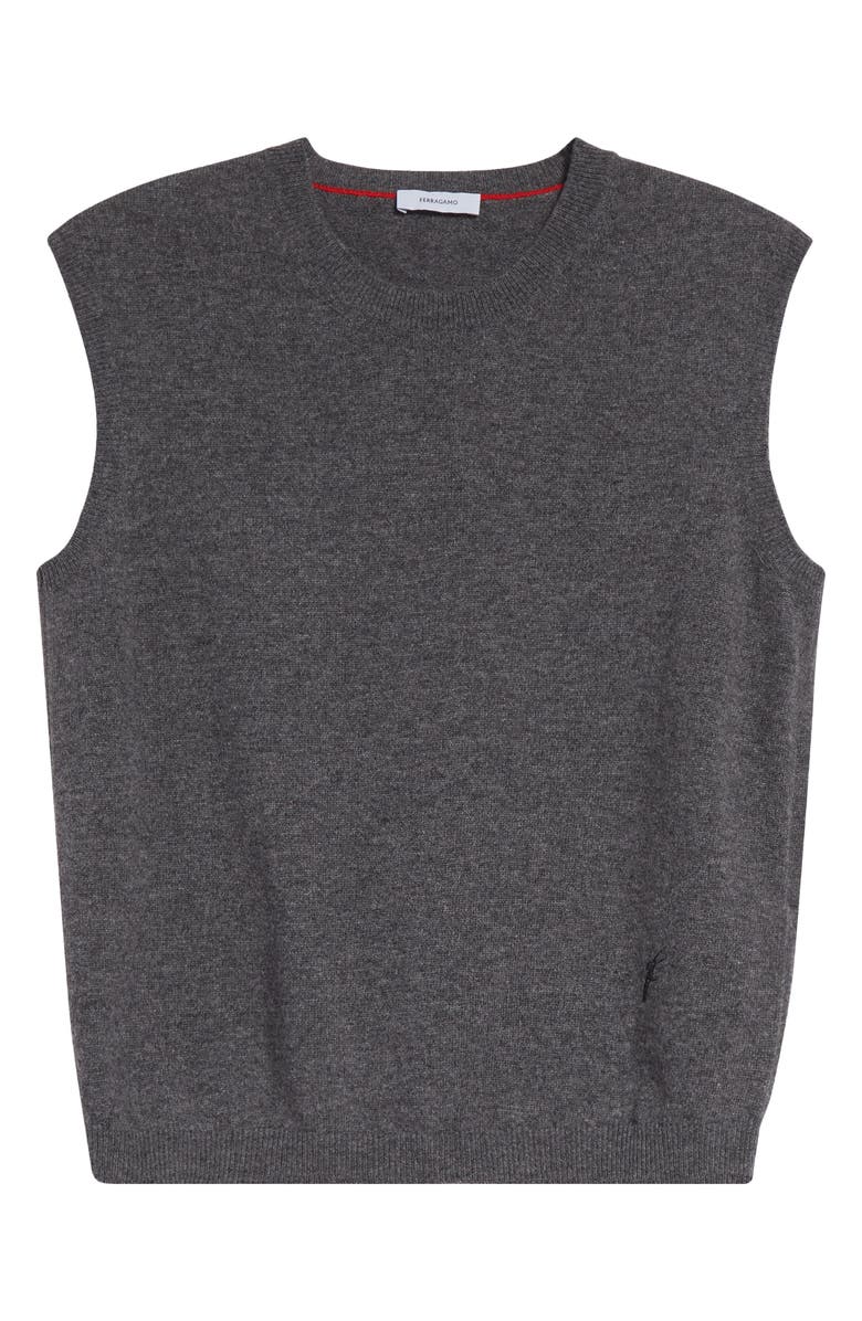 FERRAGAMO Cashmere Blend Sweater Vest, Alternate, color, Grigio Melange