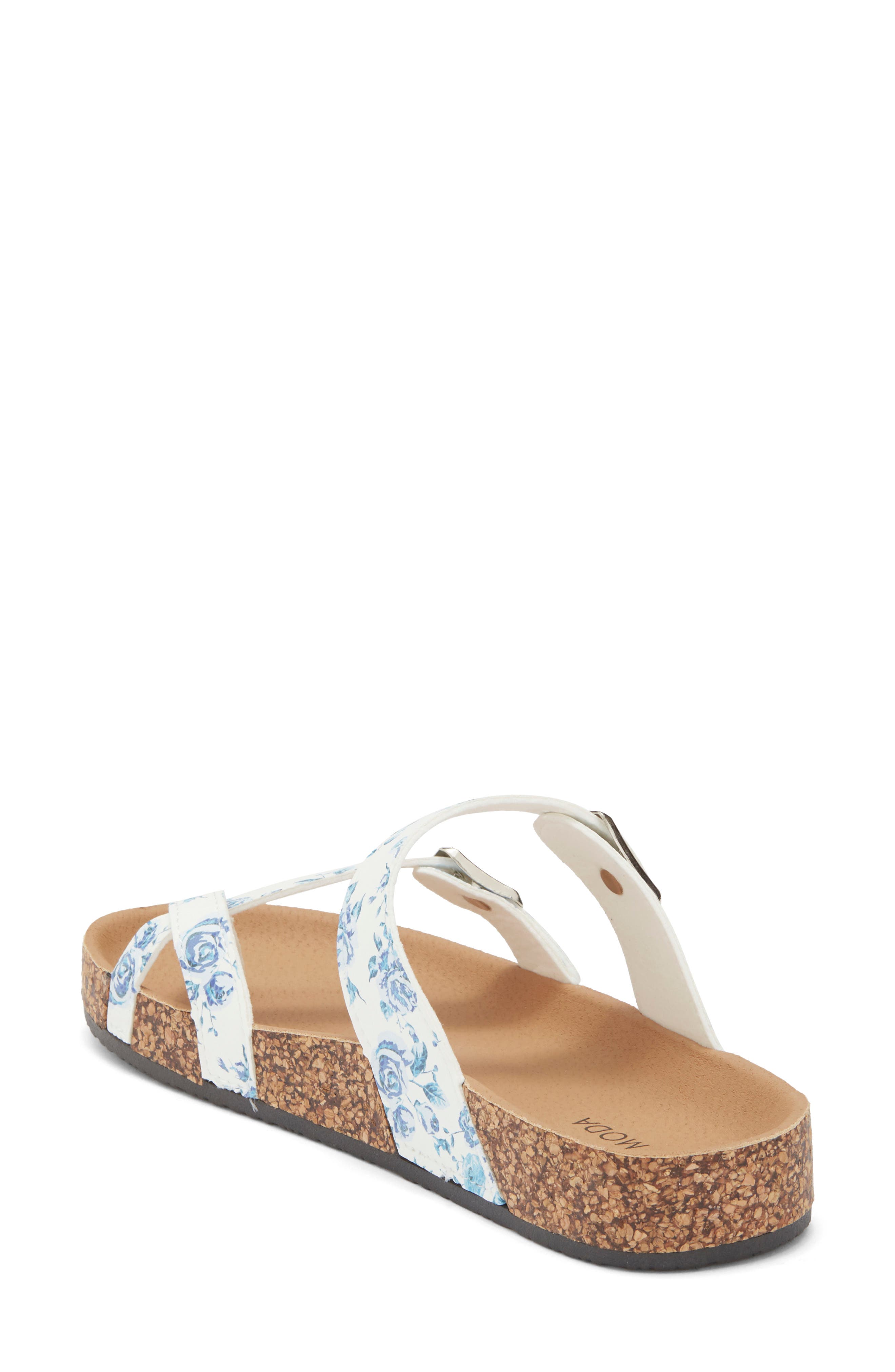 TOP MODA Amara Toe Loop Sandal, Alternate, color, White Pu