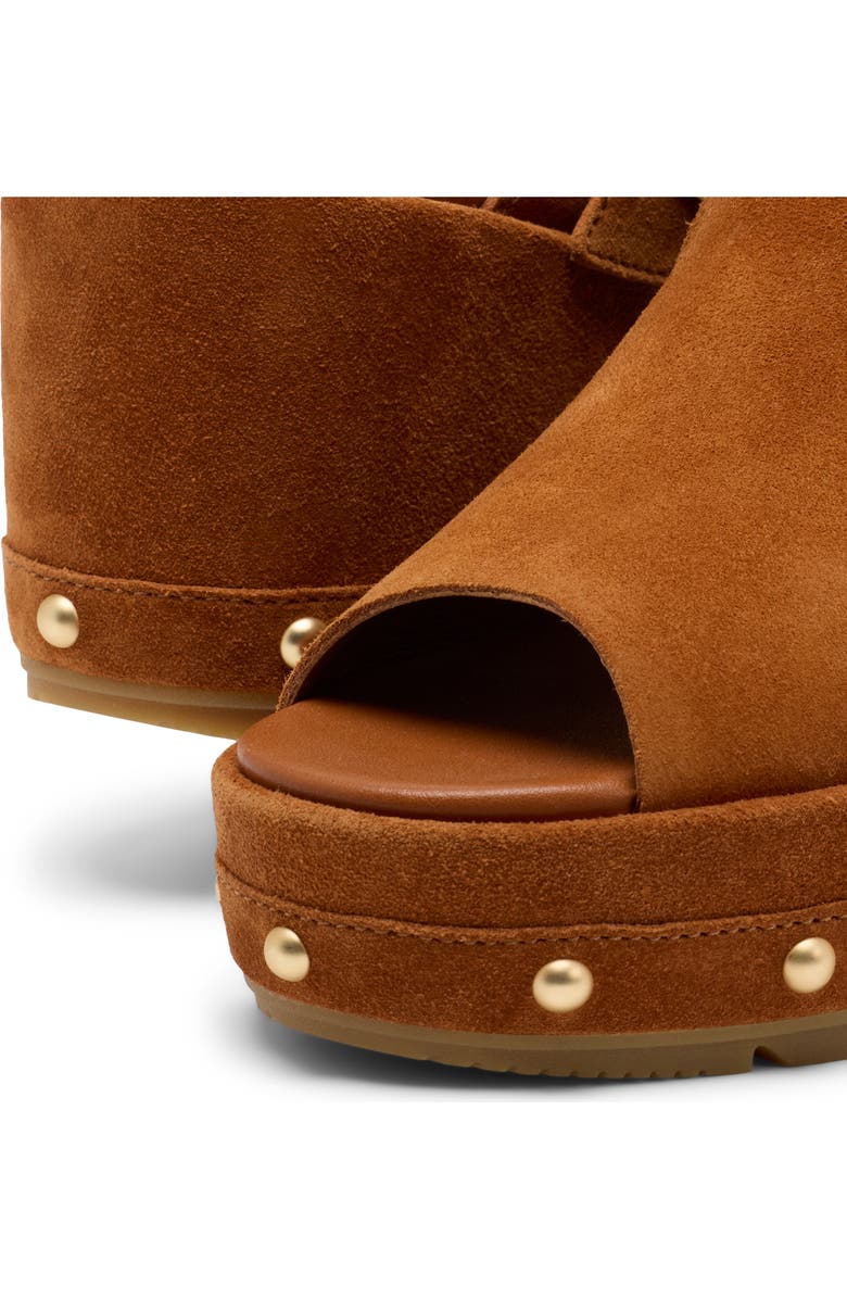 SOREL Sunpeak Studded Platform Wedge Sandal, Alternate, color, Iced Tea/ Gum