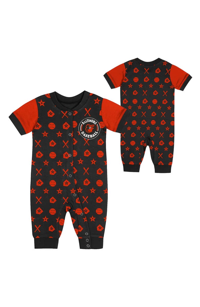 Outerstuff Newborn  Black Baltimore Orioles Hard 90 Coveralls, Main, color, Black