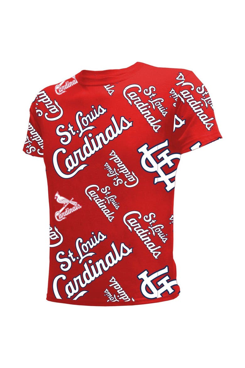 Youth Stitches Red St. Louis Cardinals Allover Team T-Shirt, Alternate, color, Red