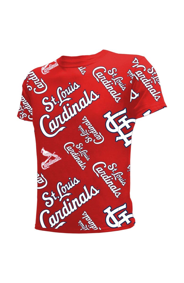 STITCHES Youth Stitches Red St. Louis Cardinals Allover Team T-Shirt, Alternate, color, Red