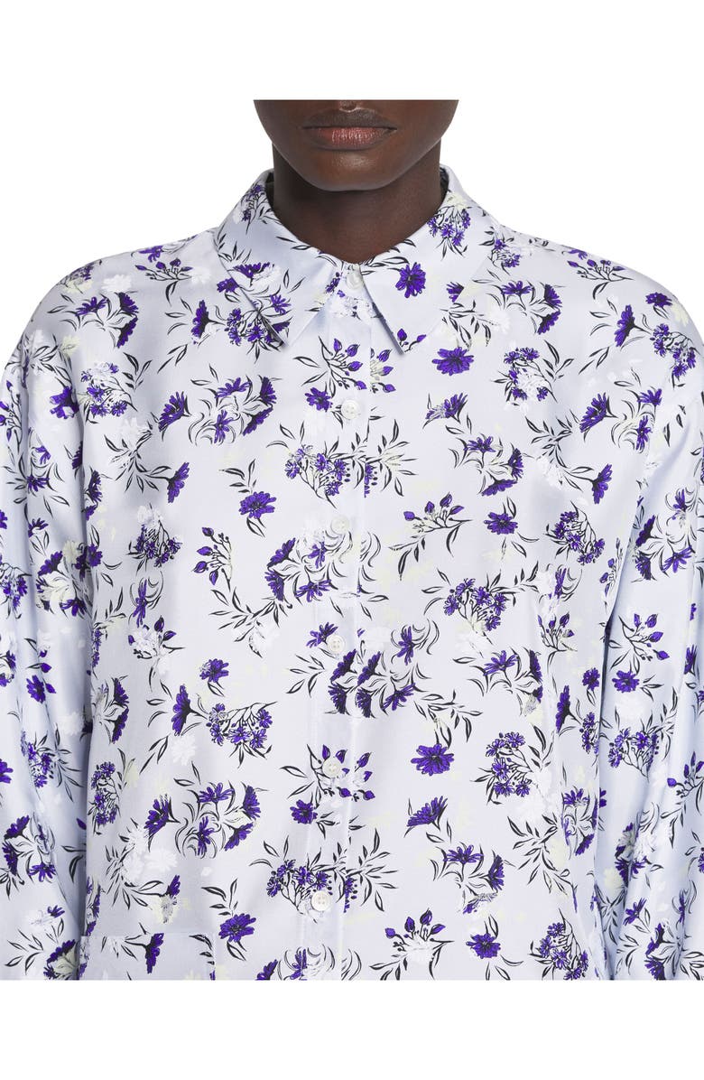 Lanvin Loose-Fit Printed Silk Shirt, Alternate, color, 