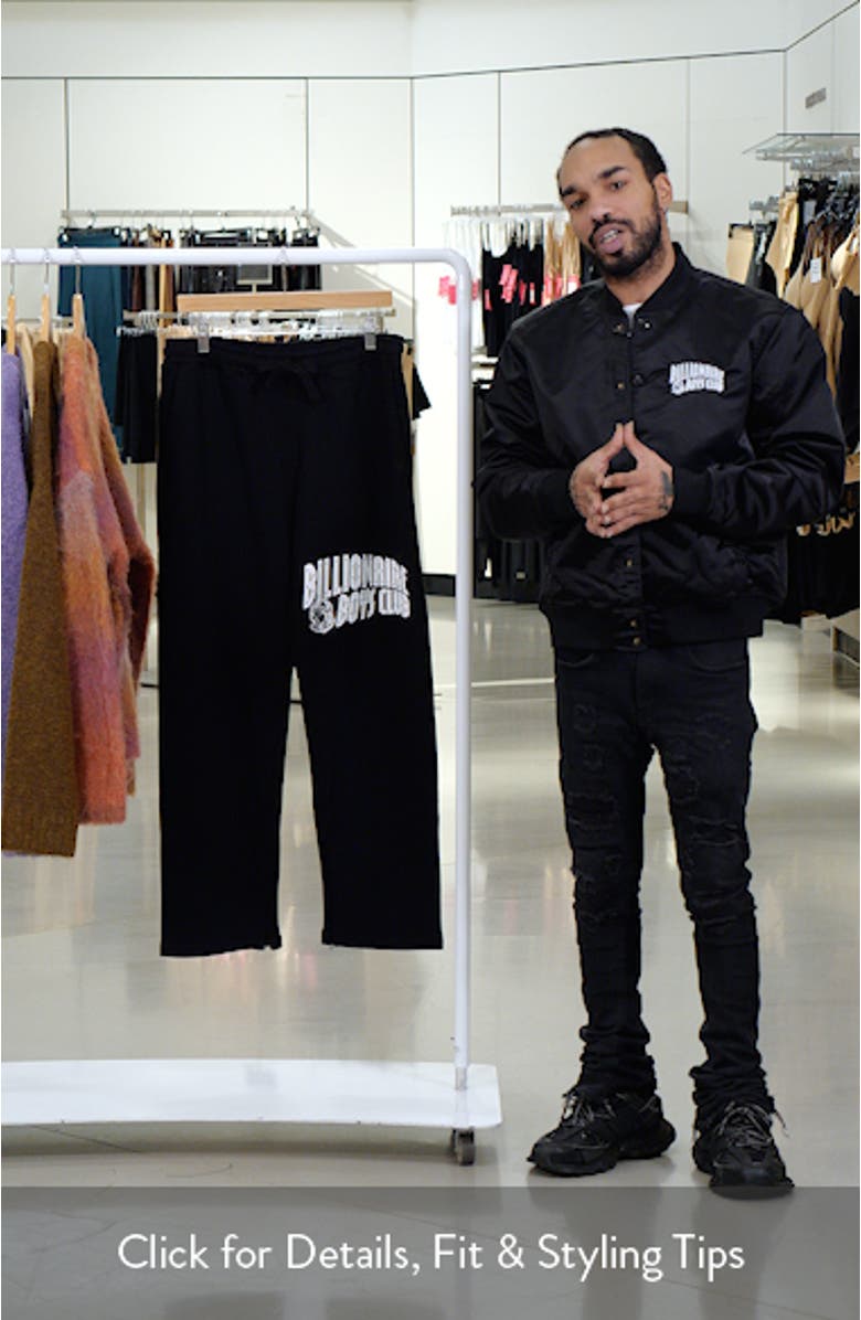 Arch Logo Graphic Sweatpants, sales video thumbnail