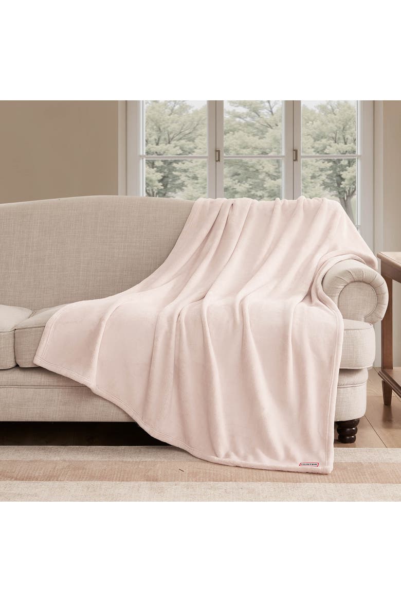 Coco Flannel Throw Blanket, Alternate, color, Mauve Pink Chalk