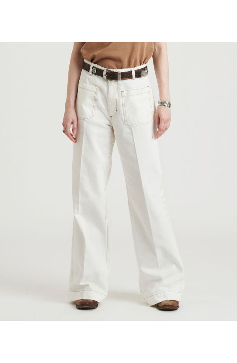 Fortela JoelleT Wide Fit Light Denim Trousers, Alternate, color, Ecru