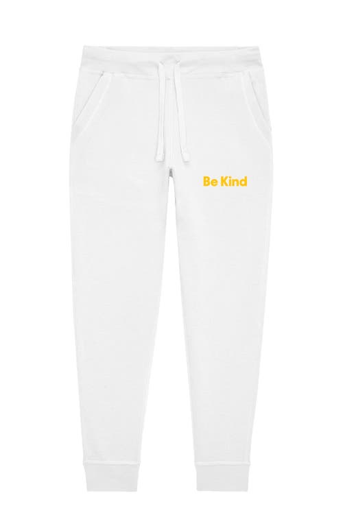 Dalix Womens Be Kind Jogger Pant In White