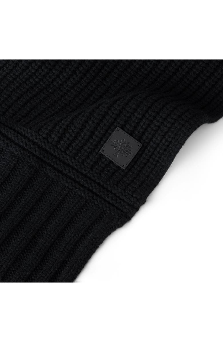 Mulberry Chunky Ribbed Scarf, Alternate, color, Black
