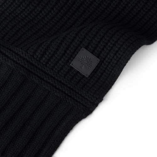 Mulberry Chunky Ribbed Scarf In Black