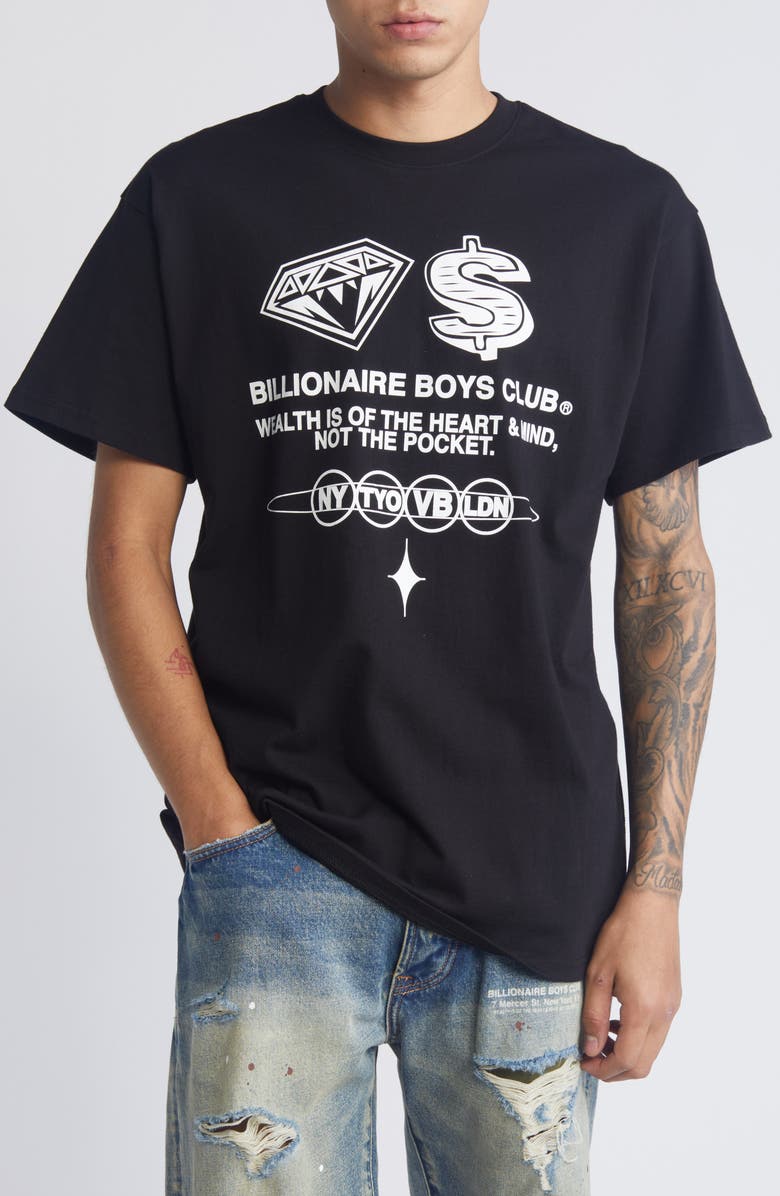 Billionaire Boys Club Wealth Cotton Graphic T-Shirt, Main, color, 