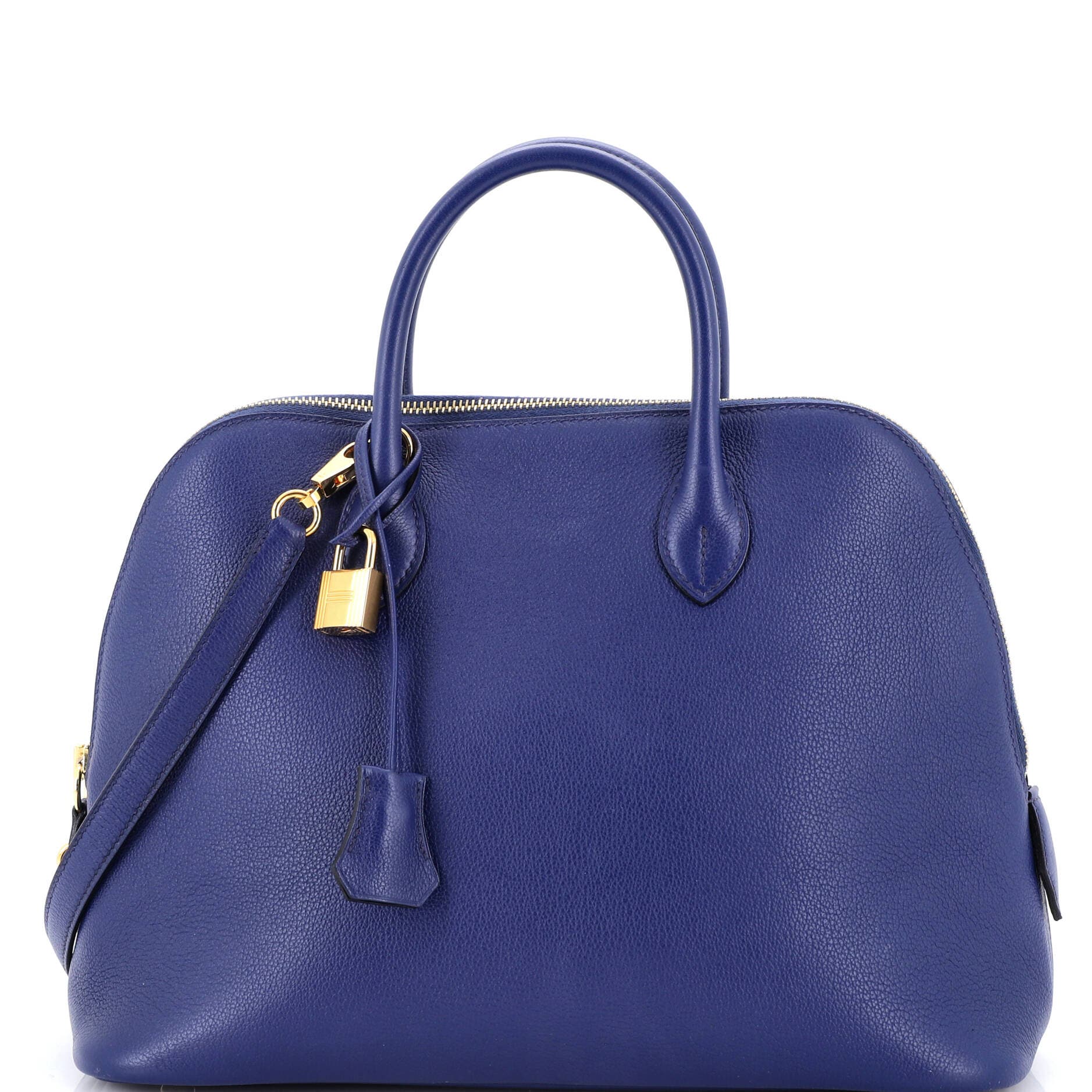 Pre-Owned Hermes Bolide 1923 Bag Evercolor 30, Main, color, Bleu Saphir