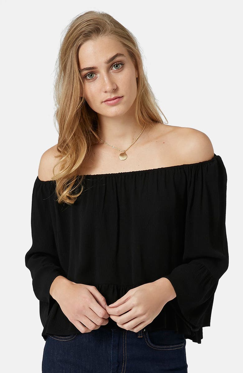 Topshop Off the Shoulder Top, Main, color,