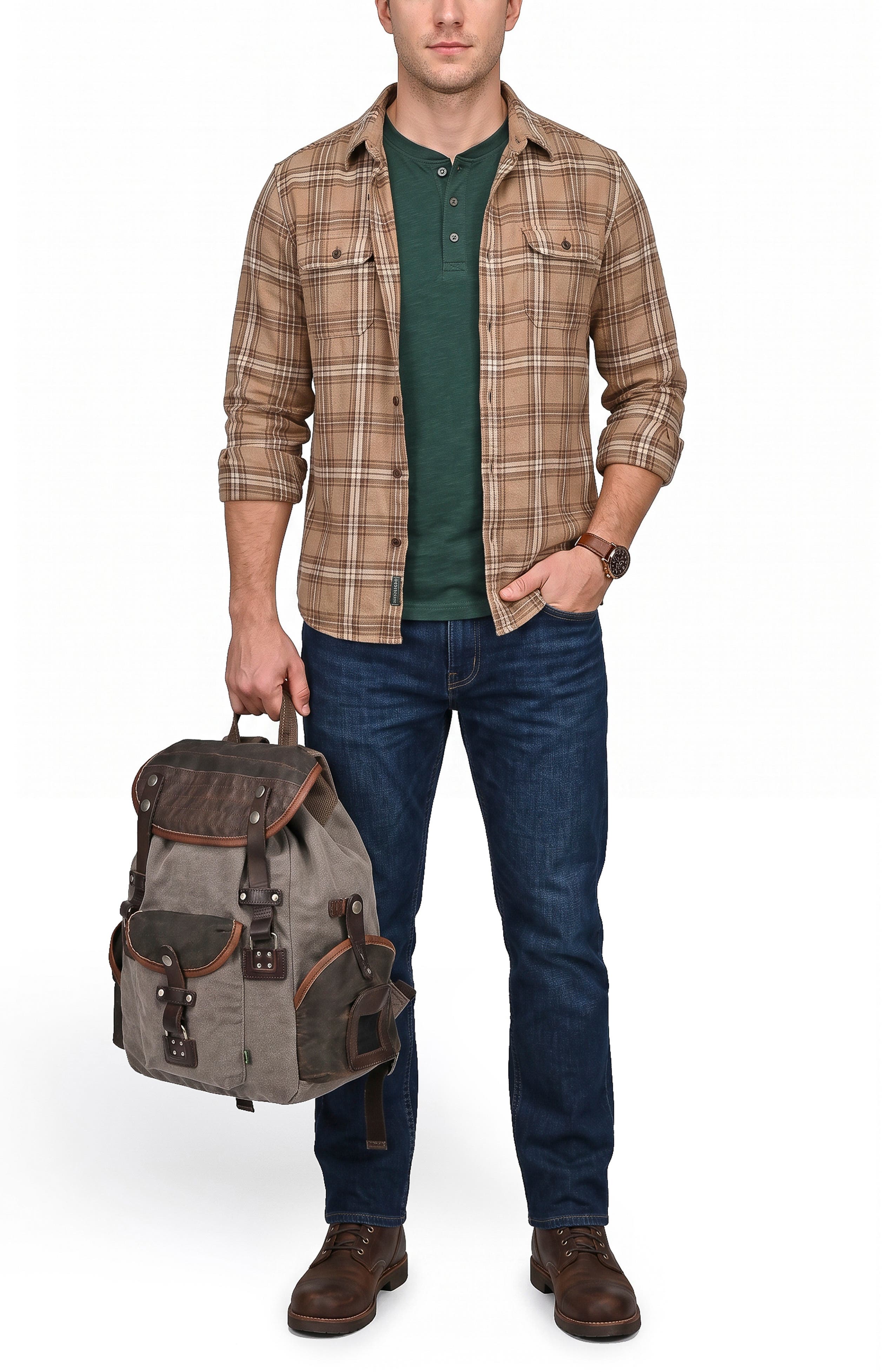 Tapa Canvas Backpack, Alternate, color, GREY