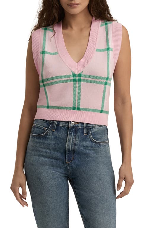 Favorite Daughter The Veronica Plaid Sweater Vest In Wisteria Plaid