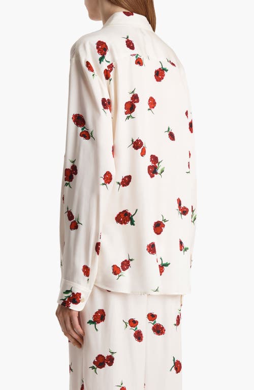 Khaite Argo Raspberry-print Shirt In White