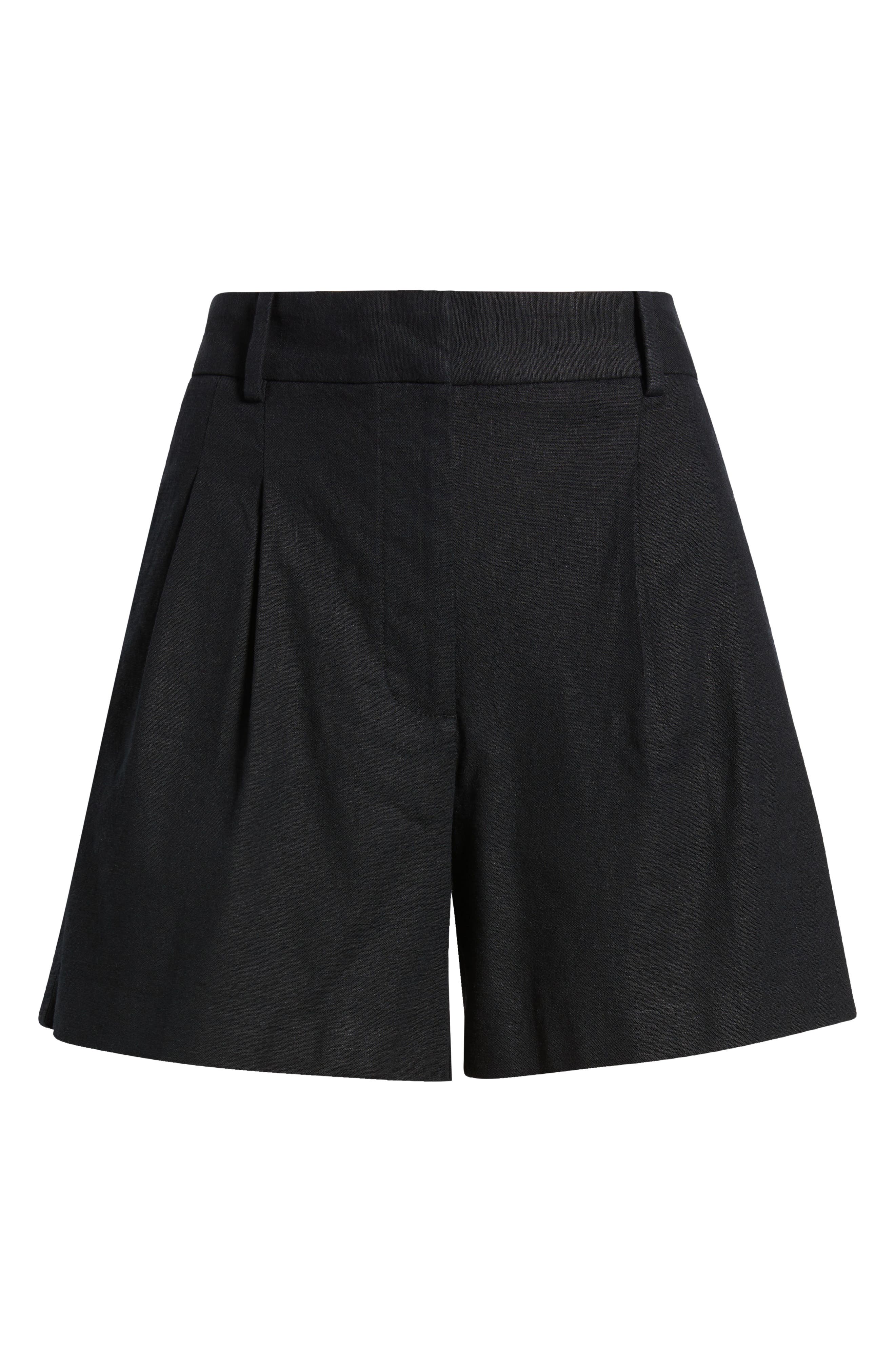 Женские Open Edit Everyday Pleated Linen Blend Shorts — фото 7