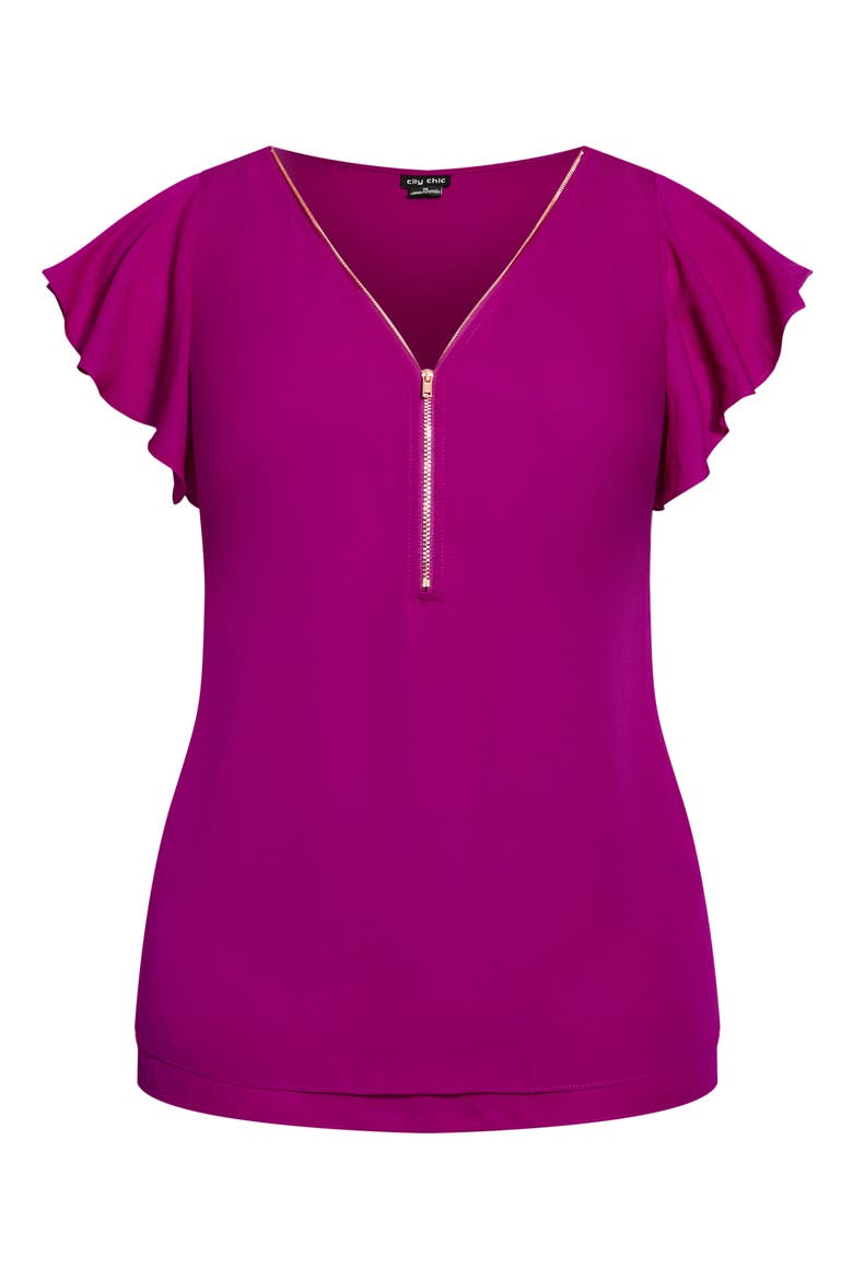 Fling Half Zip Top, Alternate, color, MAGENTA