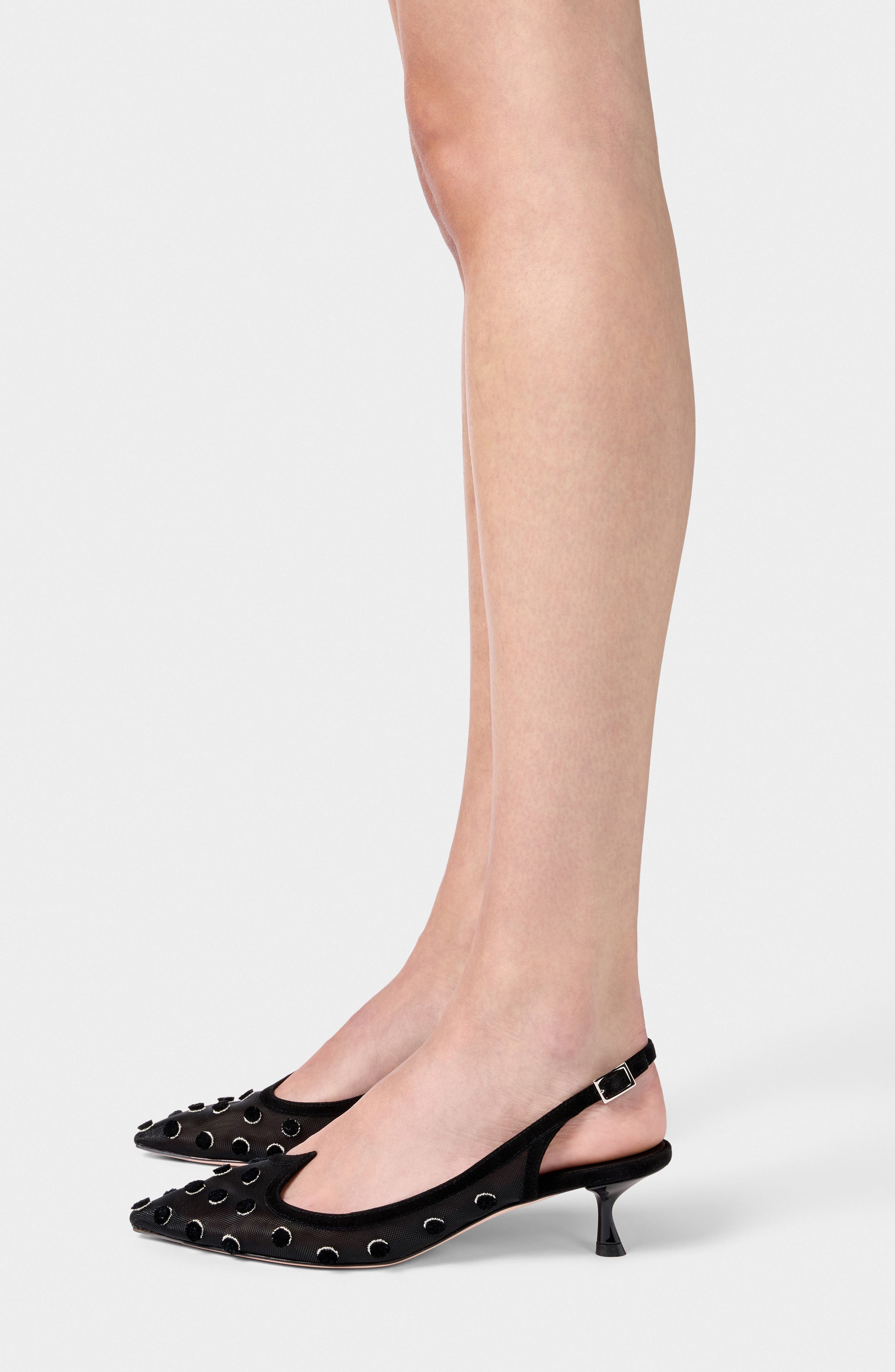 Roger Vivier I Love Polka Dot Slingback Pump, Alternate, color, Nero
