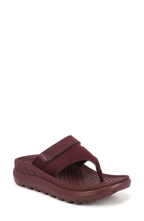Vionic Restore Ii Flip Flop In Burgundy