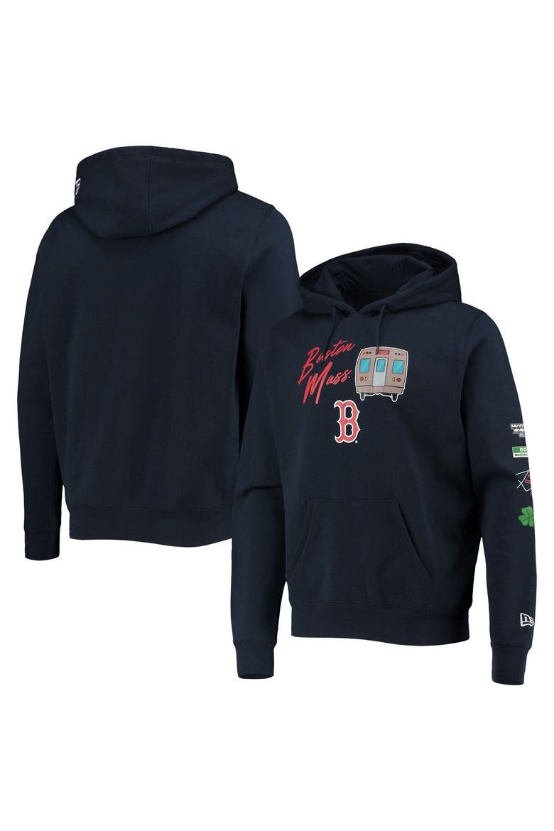Men's New Era Navy Boston Red Sox City Transit Pullover Hoodie, Main, color, Navy