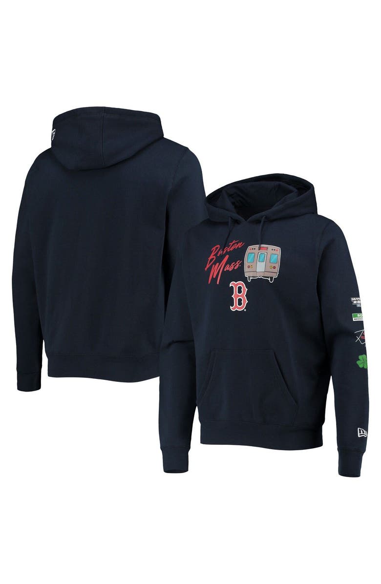 New Era Men's New Era Navy Boston Red Sox City Transit Pullover Hoodie, Main, color,