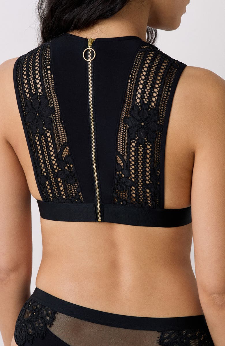 Etam Tentation Classique Lace Bralette, Alternate, color, Black