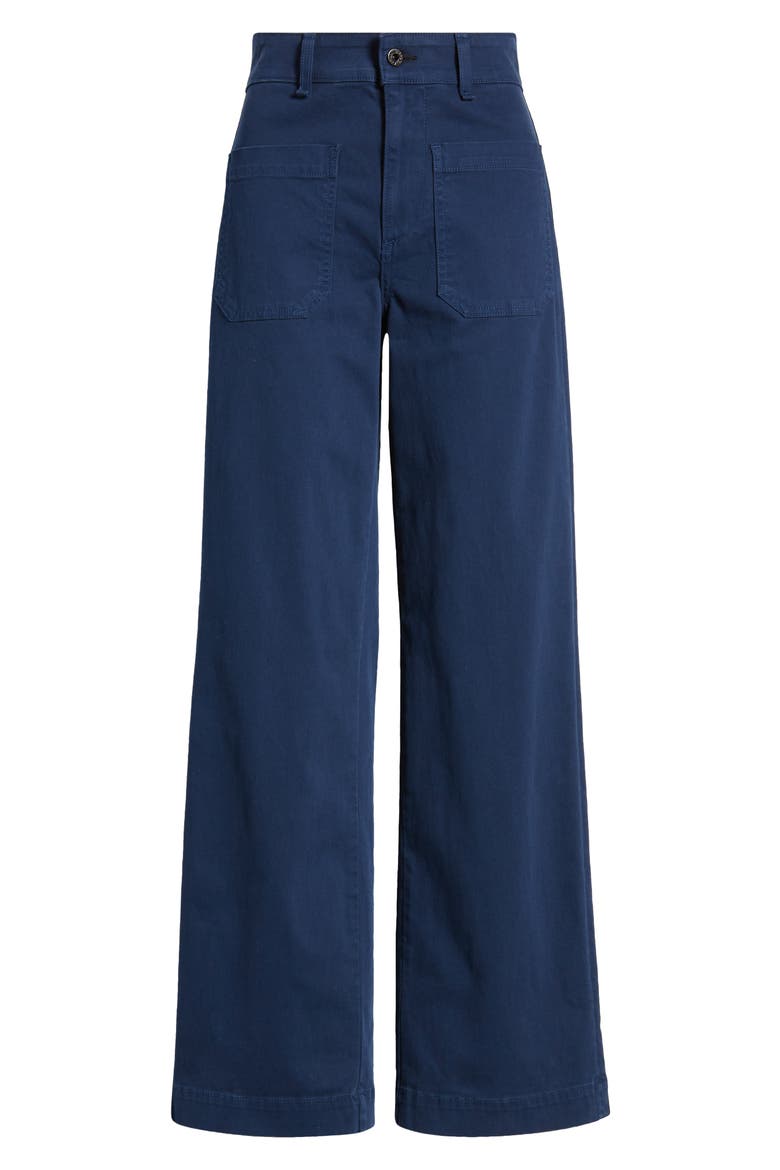 Sailor Wide Leg Twill Utility Pants, Alternate, color, NAVY