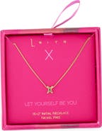 Leith Let Yourself Be You Bubble Initial Pendant Necklace