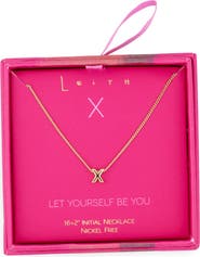 Leith Let Yourself Be You Bubble Initial Pendant Necklace