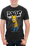 The Simpsons Men's The Simpsons Bart Tattoo Brick Paint Graphic T-Shirt