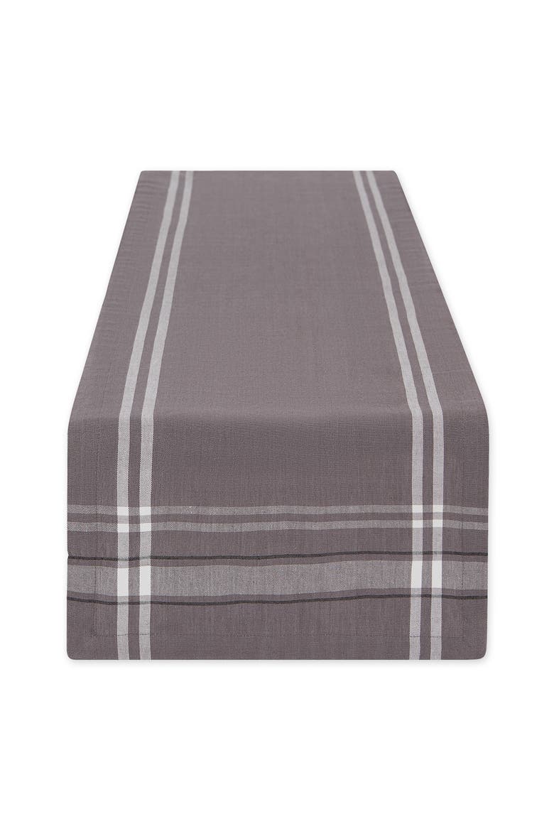 French Stripe Table Runner, Main, color, Grey