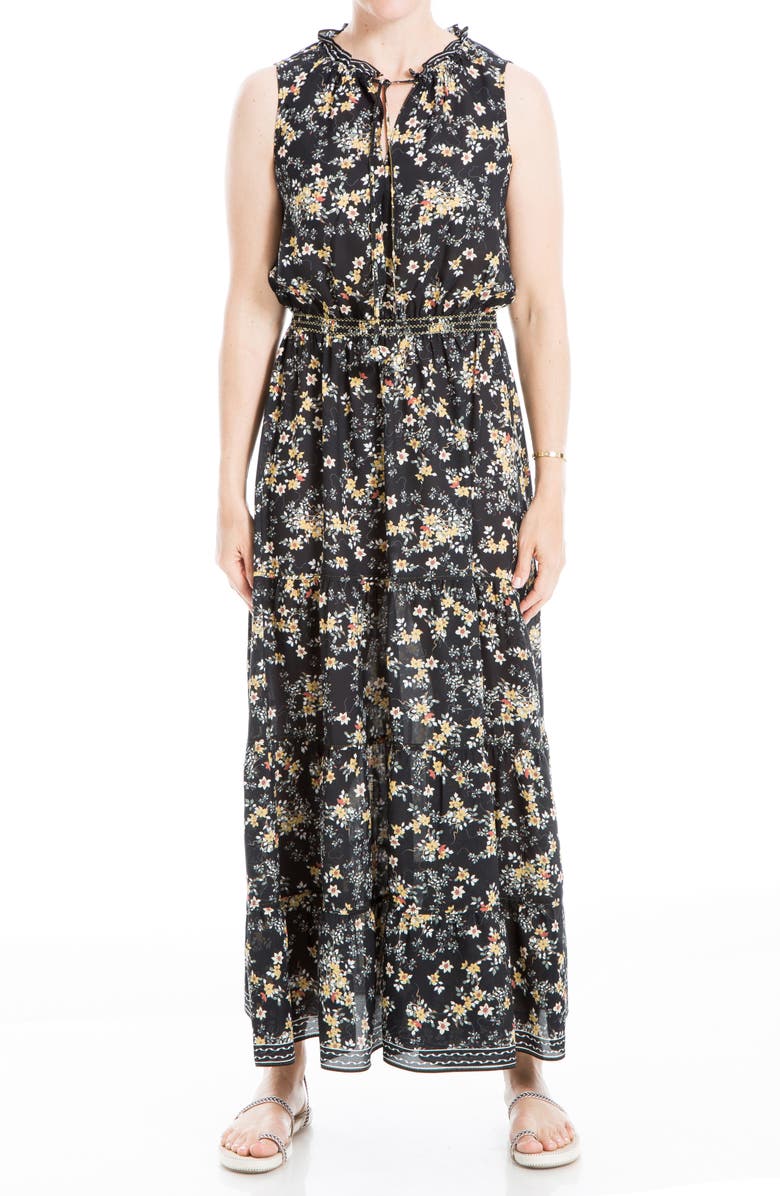 MAX STUDIO Sleeveless Floral Print Maxi Dress, Main, color,