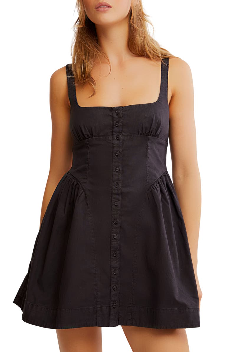 Free People Astrid Minidress, Alternate, color, Black