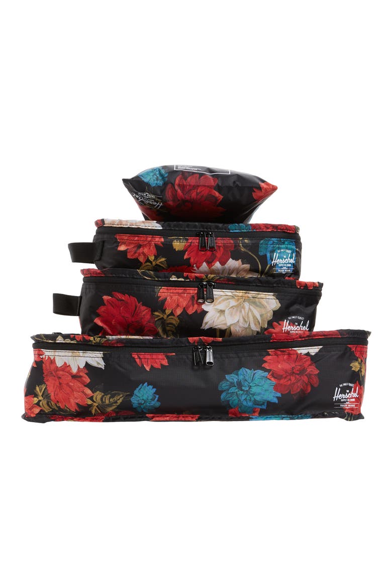 Standard Issue Travel Organizer Set, Alternate, color, VINTAGE FLORAL BLACK