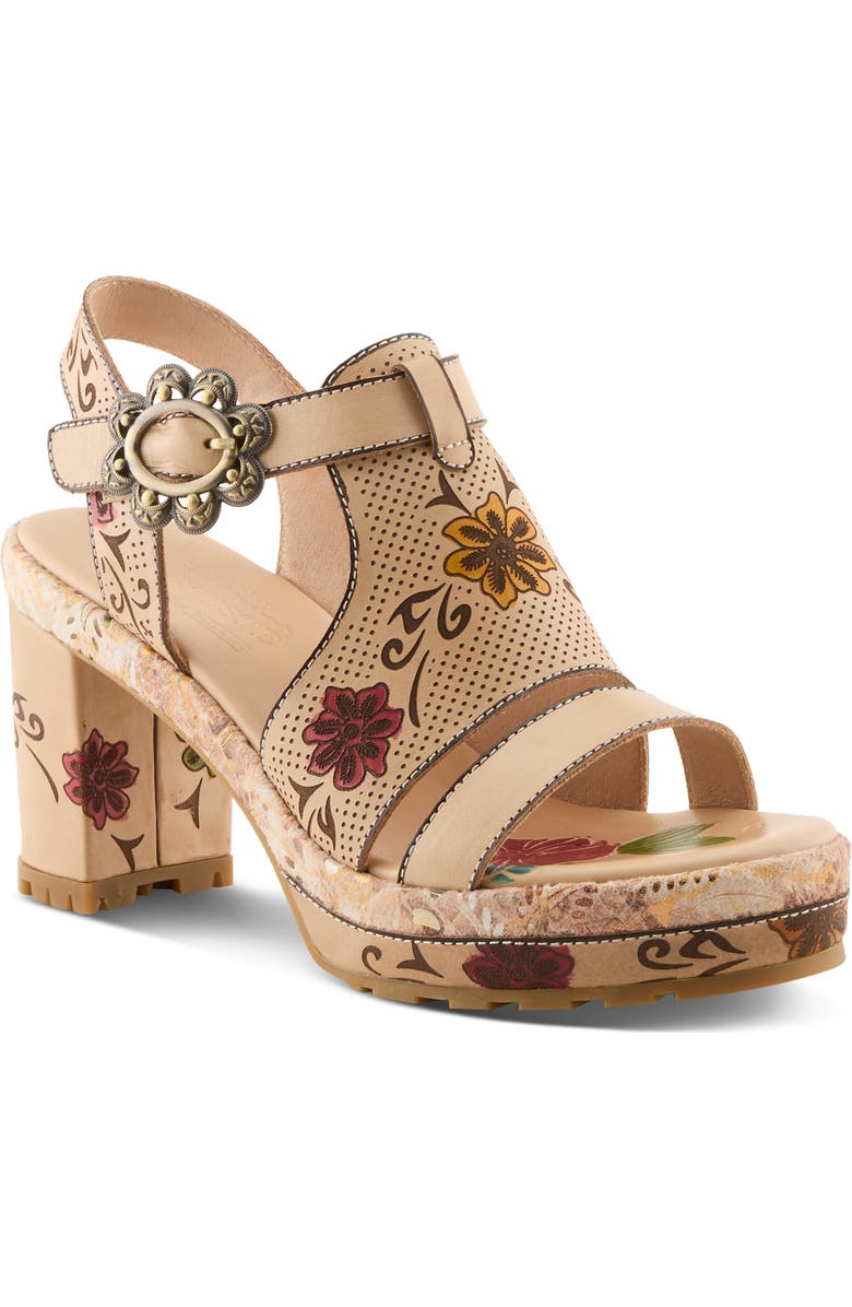 L'Artiste by Spring Step Jawdrop Sandal, Main, color, Beige Multi