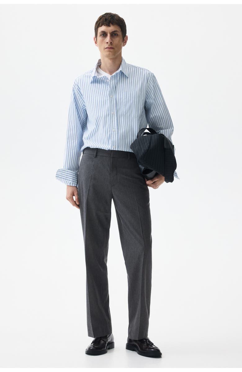 H&M Regular Fit Tailored Trousers, Main, color, Gray