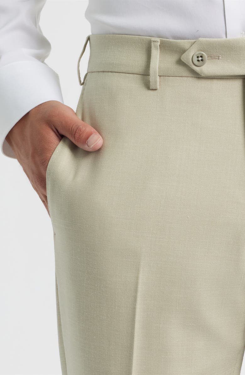 Zanella Parker Stretch Wool Trousers, Alternate, color, Natural