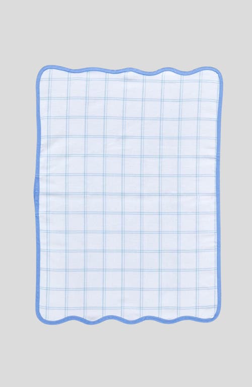 Weezie Set Of 2 Scalloped Kitchen Towels In Blue