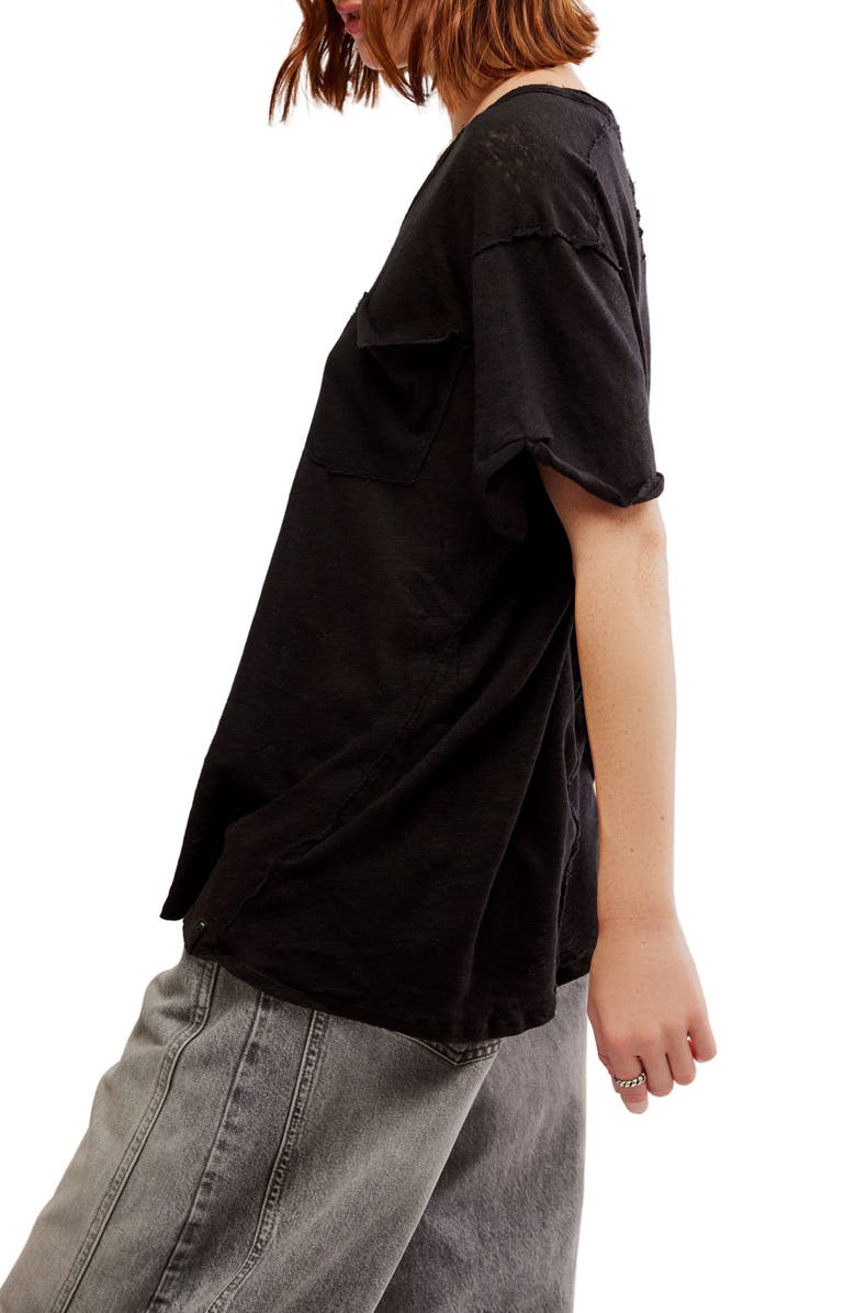 Free People All I Need Linen & Cotton T-Shirt, Alternate, color, 