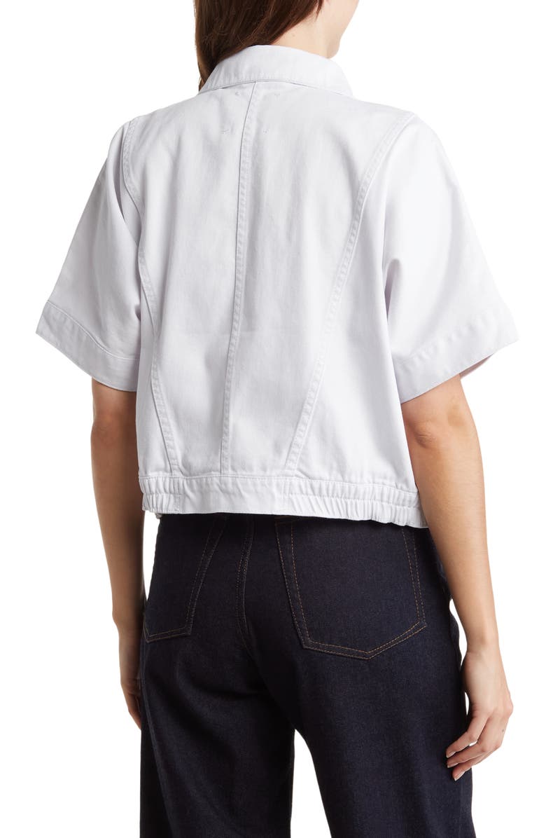 Habitual Oversize Short Sleeve Crop Denim Jacket, Alternate, color, 