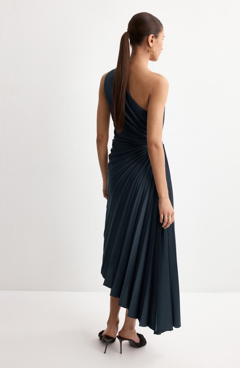 MANGO One-Shoulder Evening Dress, Alternate, color, 