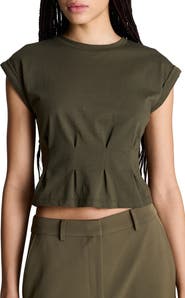 Kenneth Cole Extended Shoulder Peplum Top